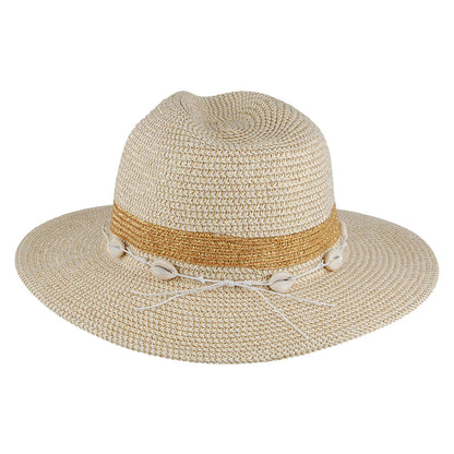 Seeberger Hats Seashell Fedora Hat - Natural-Gold