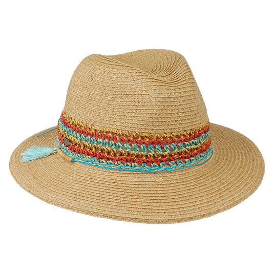 Scala Hats Lucio Safari Fedora Hat - Natural-Orange