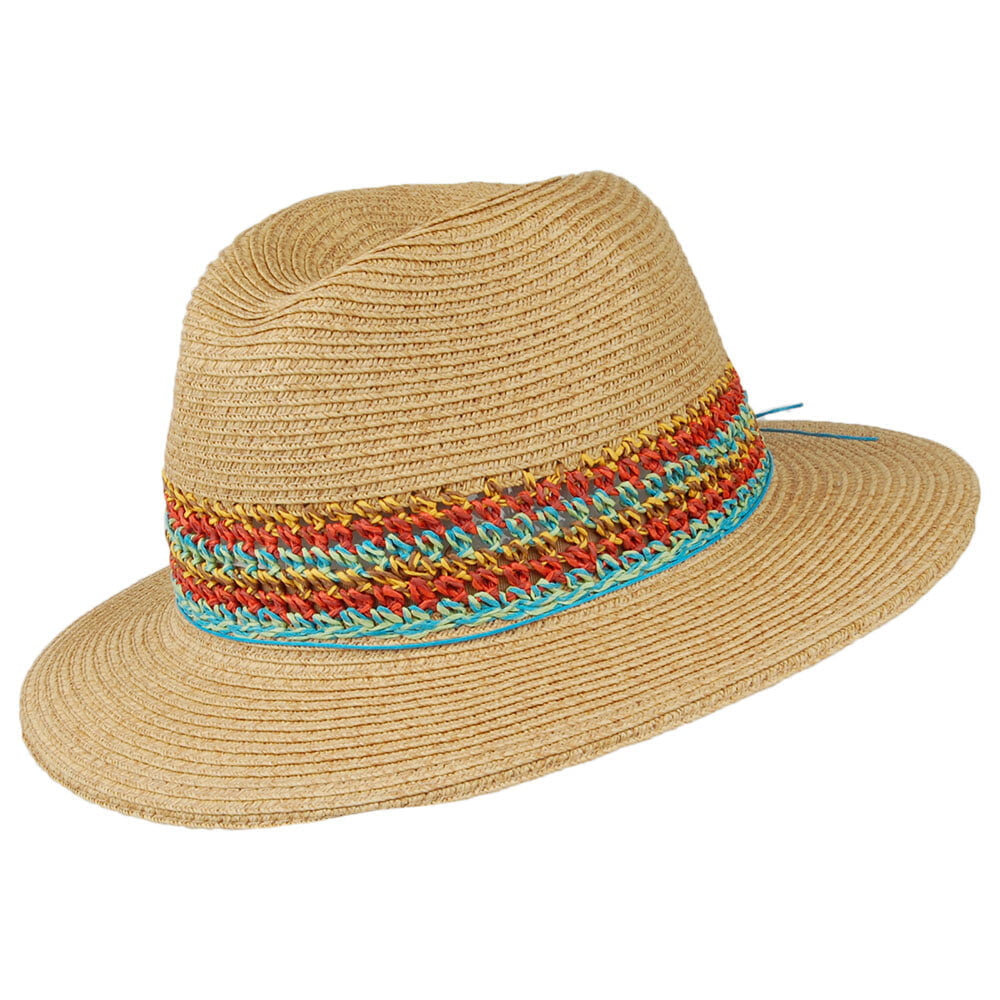 Scala Hats Lucio Safari Fedora Hat - Natural-Orange