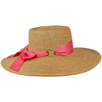 Cappelli Hats Dorothy Paper Braid Sun Hat - Natural-Coral