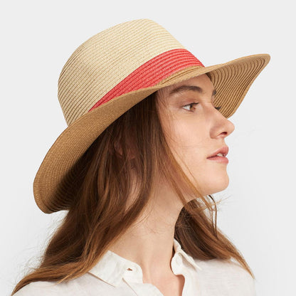 Joules Hats Dora Summer Fedora Hat - Natural