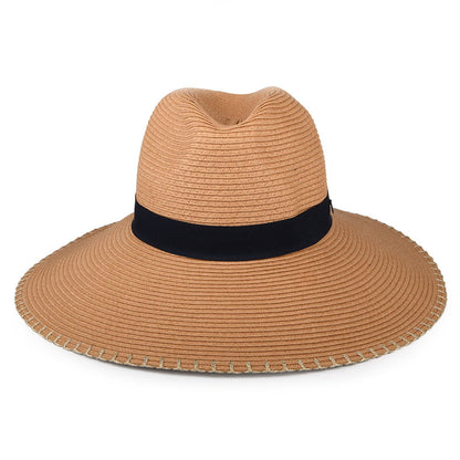 Joules Hats Sia Wide Brim Summer Fedora Hat - Natural