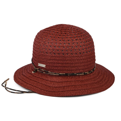 Seeberger Hats Braid Mix Cloche Hat - Burgundy