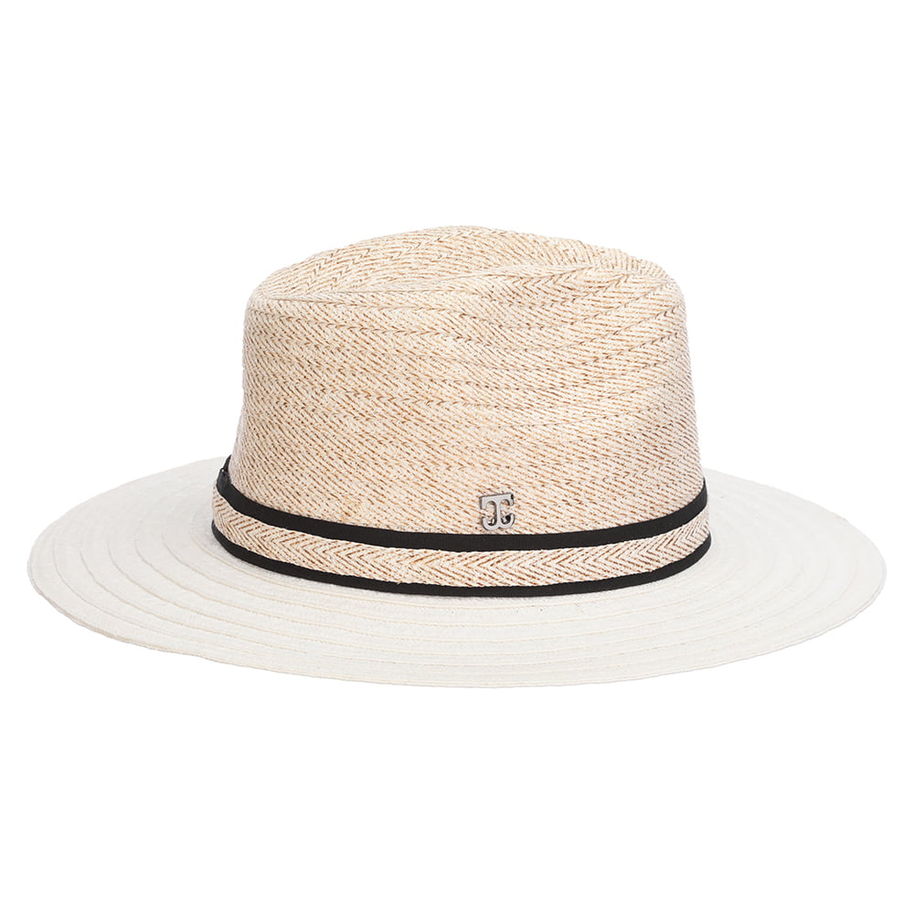 Callanan Hats Bobbi Paper Braid Safari Fedora Hat - White
