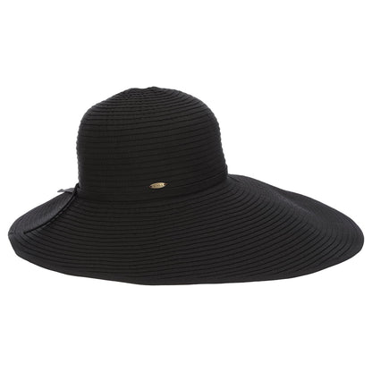 Scala Hats Russo Wide Brim Sun Hat - Black
