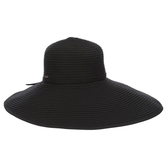 Scala Hats Russo Wide Brim Sun Hat - Black