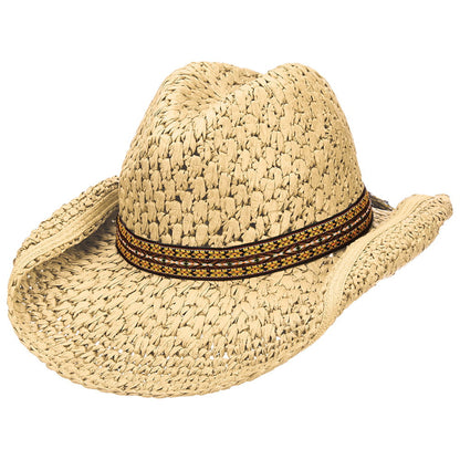 Scala Hats Outlier Crocheted Toyo Straw Outback Hat - Natural