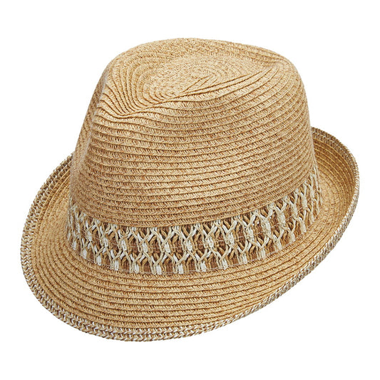 Scala Hats Paper Braid Trilby Hat - Natural