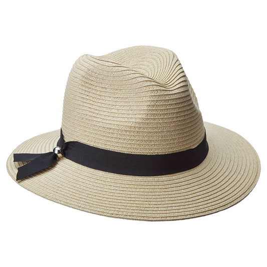 Scala Hats Beatty Paper Braid Safari Fedora Hat - Natural
