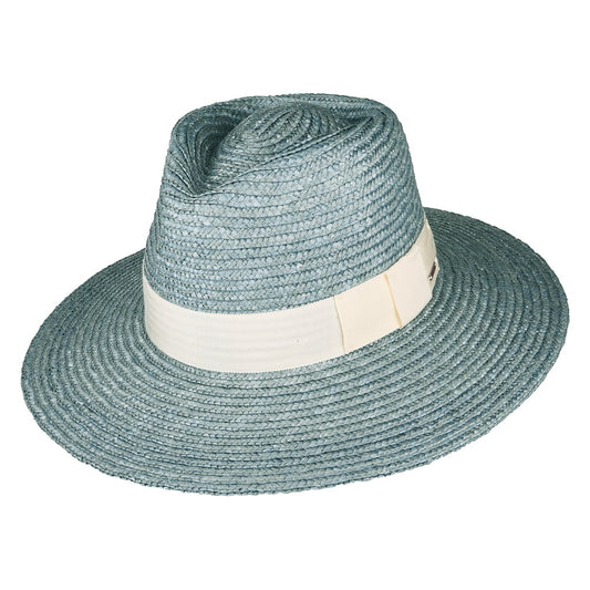 Brixton Hats Joanna Short Brim Straw Sun Hat - Ice Blue