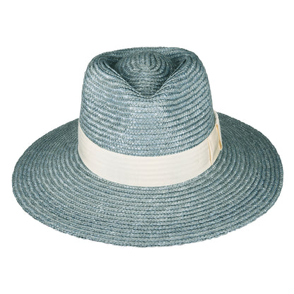 Brixton Hats Joanna Short Brim Straw Sun Hat - Ice Blue