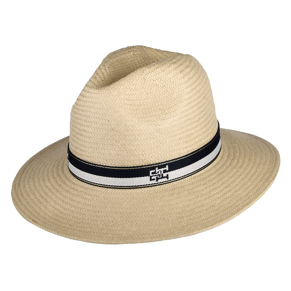Tommy Hilfiger Hats Iconic Prep Toyo Straw Fedora Hat - Natural