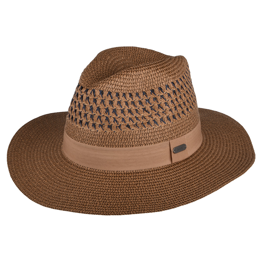 Barbour Hats Marlowe Toyo Straw Fedora Hat - Tan