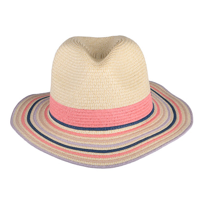 Barbour Hats Amelda Toyo Straw Fedora Hat - Ivory-Multi
