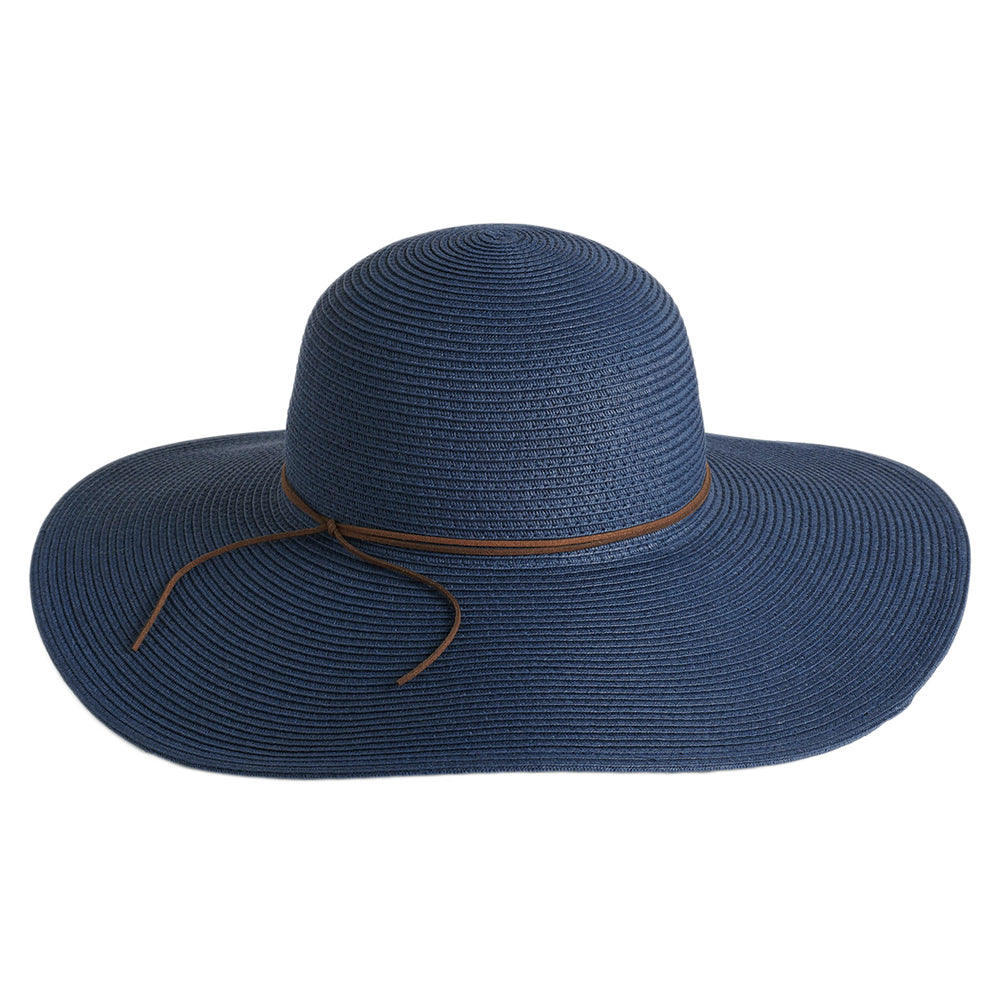 Failsworth Hats Capri Wide Brim Toyo Straw Sun Hat - Navy Blue