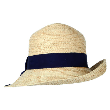 Failsworth Hats Bronte Straw Sun Hat - Natural-Navy