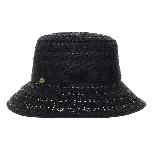 Cappelli Hats Sorina Paper Braid Bucket Hat - Black