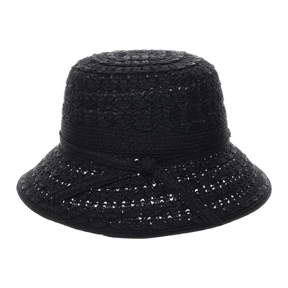 Cappelli Hats Sorina Paper Braid Bucket Hat - Black