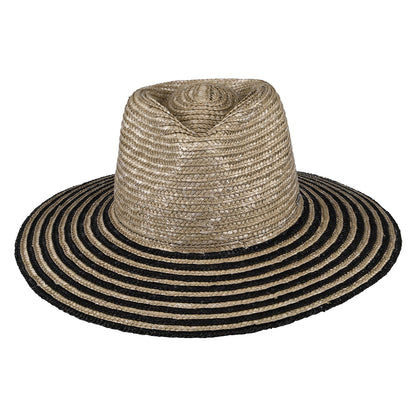 Brixton Hats Joanna Festival Straw Sun Hat - Smoke Grey-Black