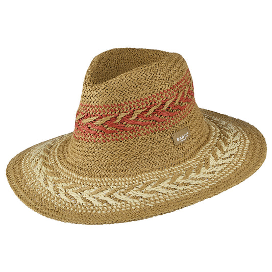 Barts Hats Caledona Summer Fedora Hat - Light Brown-Multi
