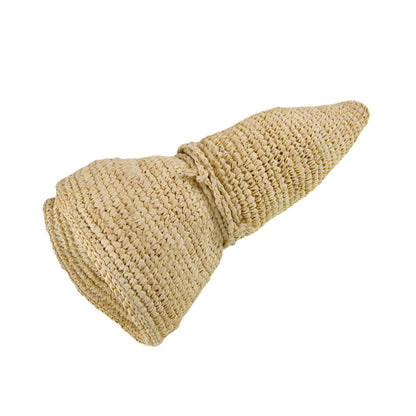 Scala Hats Packable Twisted Raffia Boater Straw Sun Hat - Natural
