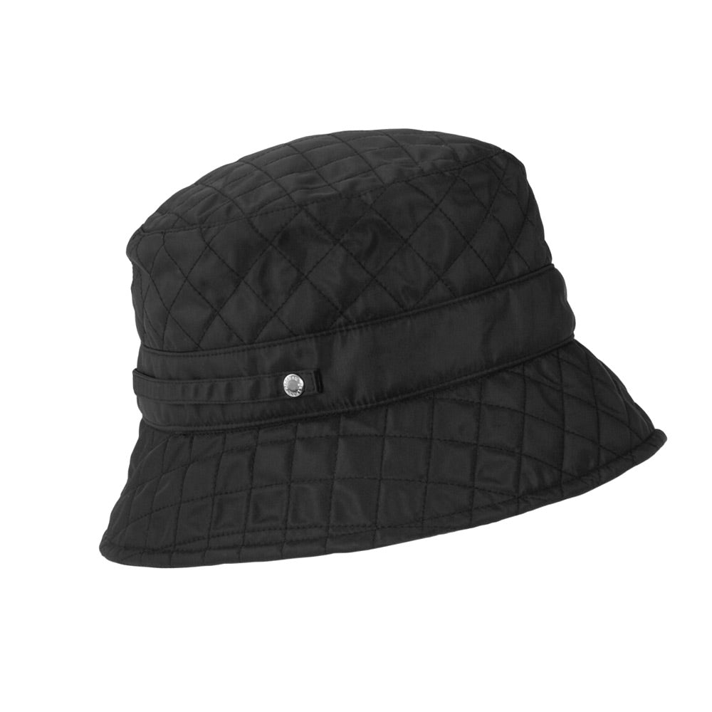 Betmar Hats Quilted Rain Bucket Hat - Black
