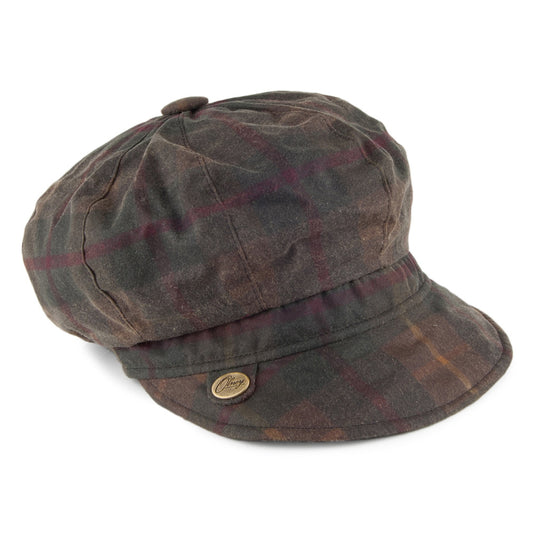 Olney Hats Maggie Wax Hunters Baker Boy Cap - Olive