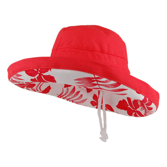 Scala Hats Aninata Cotton Packable Sun Hat - Coral