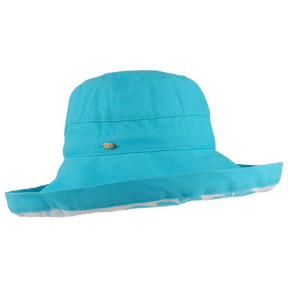 Scala Hats Aninata Cotton Packable Sun Hat - Sky