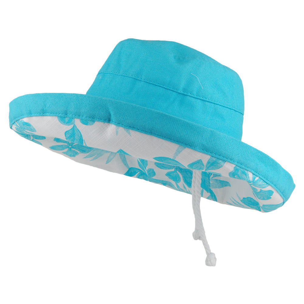 Scala Hats Aninata Cotton Packable Sun Hat - Sky