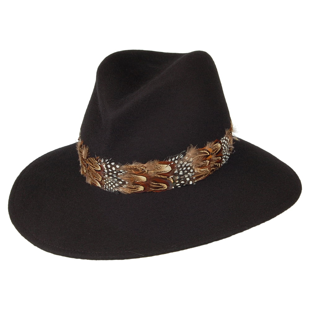 Whiteley Hats Penelope Country Fedora Hat - Black