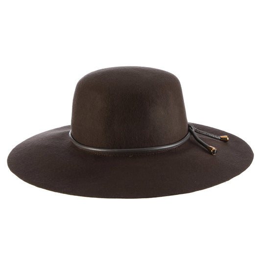 Scala Hats Adelle Crushable Wool Felt Boater Hat - Slate
