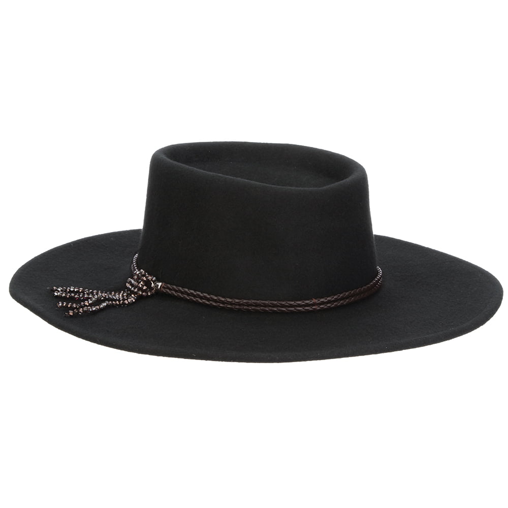 Scala Hats Gela Wool Felt Gaucho Hat - Black