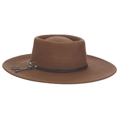 Scala Hats Gela Wool Felt Gaucho Hat - Pecan