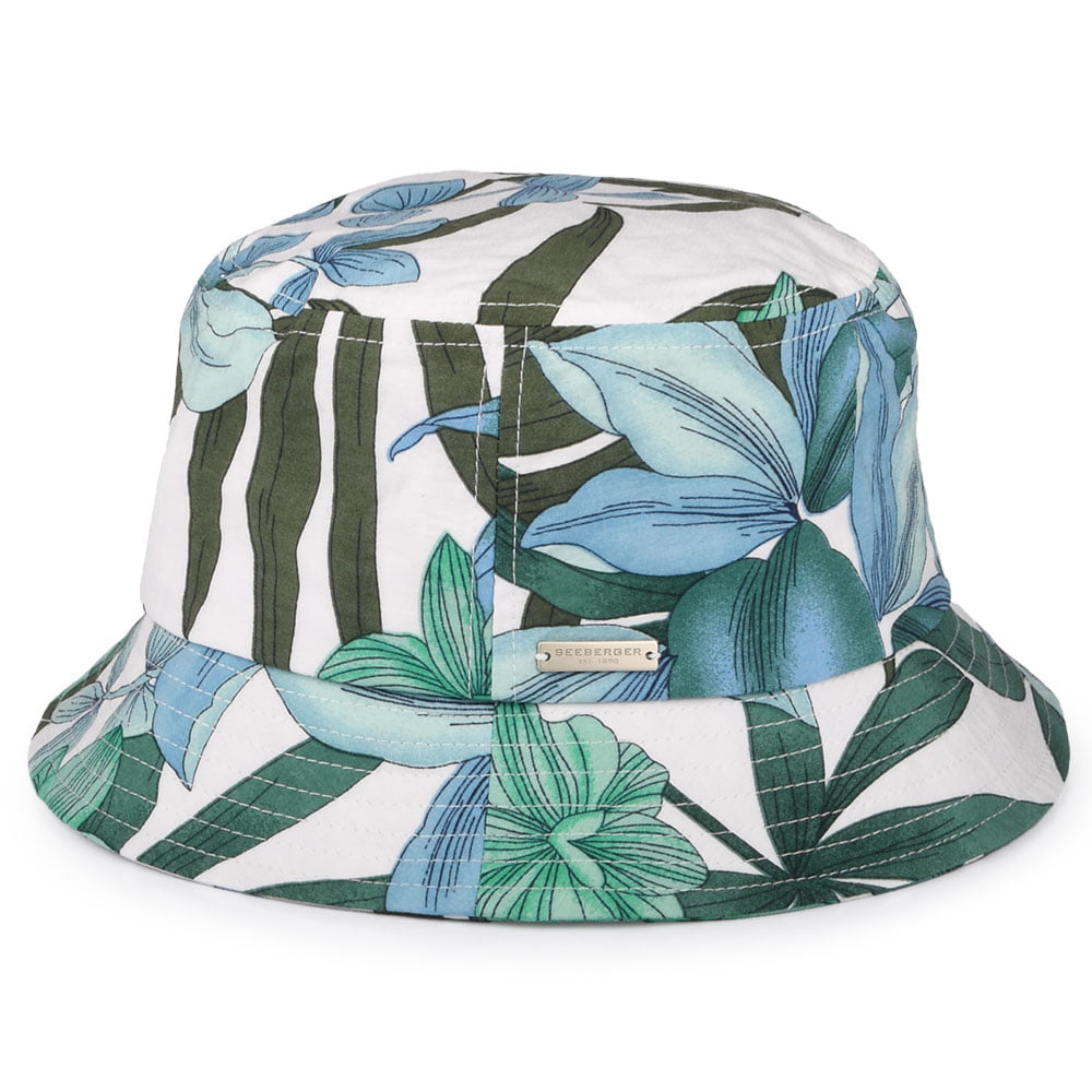 Seeberger Hats Tropical Bucket Hat - White