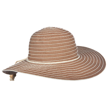 Scala Hats Sonia Wide Brim Sun Hat - Brown