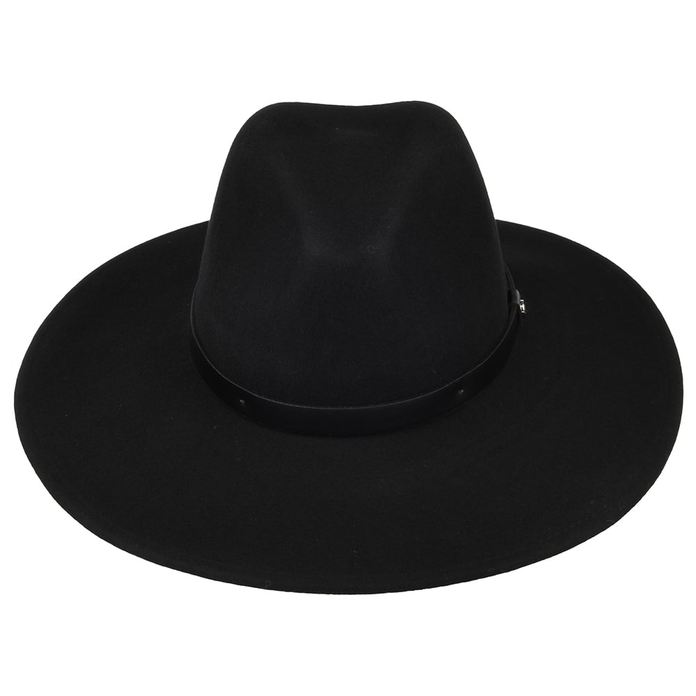 Brixton Hats Layton Big Brim Fedora Hat - Black
