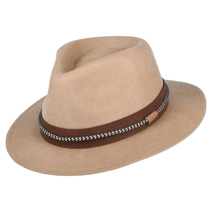Barts Hats Taxas Wool Felt Fedora Hat - Brown