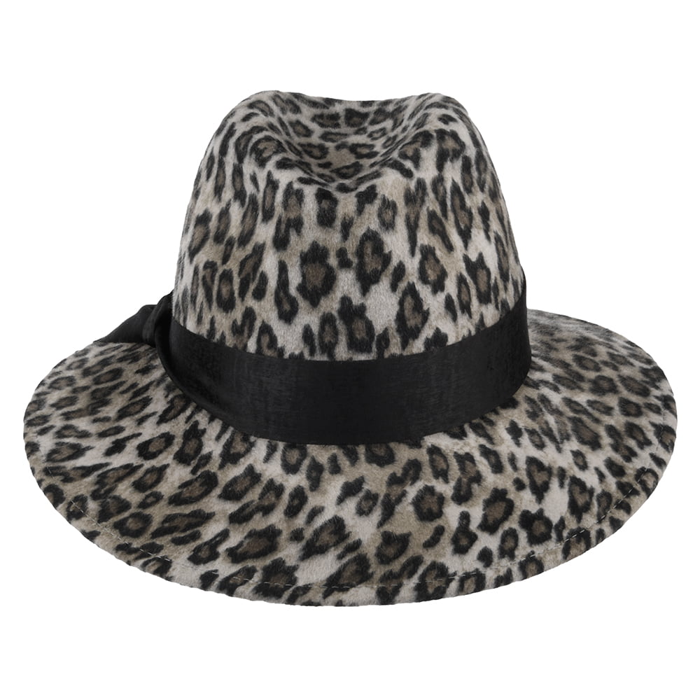 Failsworth Hats Snow Leopard Showerproof Wool Felt Fedora Hat - Grey Mix