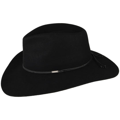 Brixton Hats Hailey Wool Felt Fedora Hat - Black