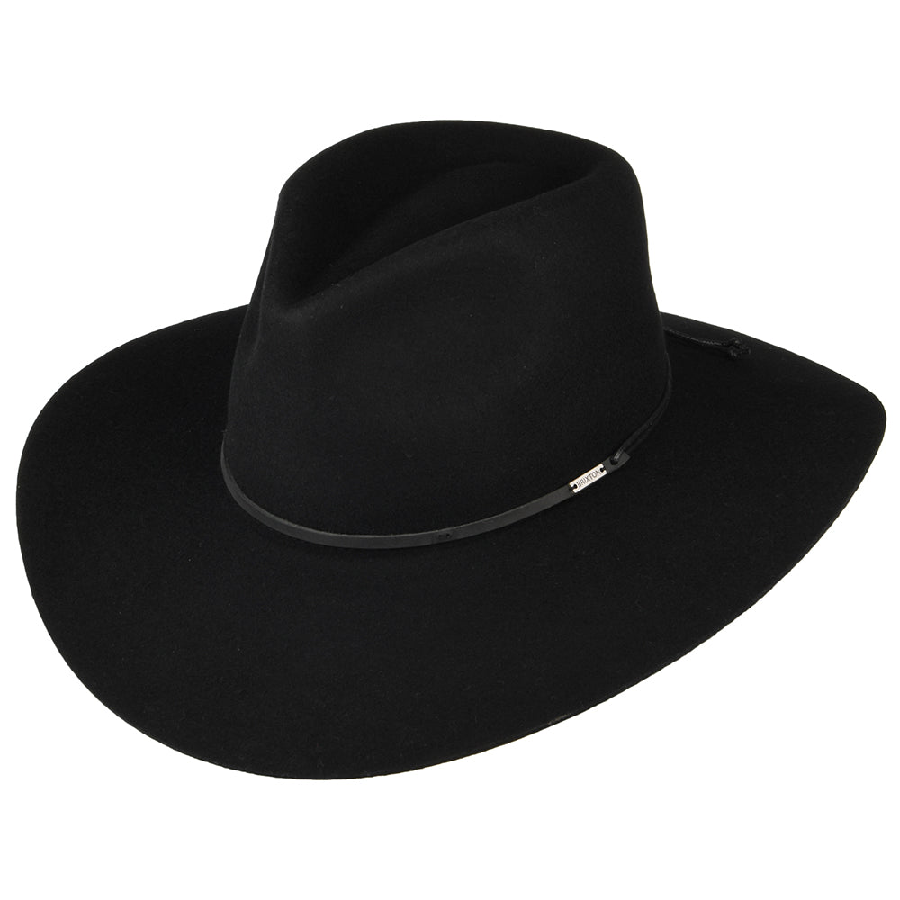 Brixton Hats Hailey Wool Felt Fedora Hat - Black