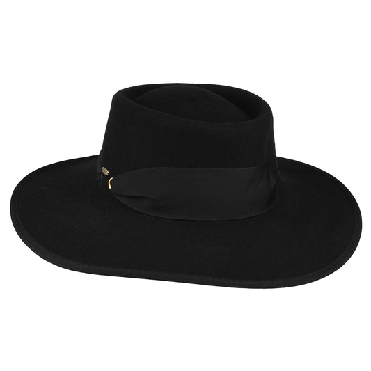 Scala Hats Wool Felt Gaucho Hat - Black