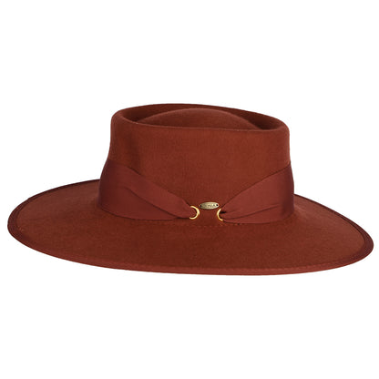 Scala Hats Wool Felt Gaucho Hat - Rust