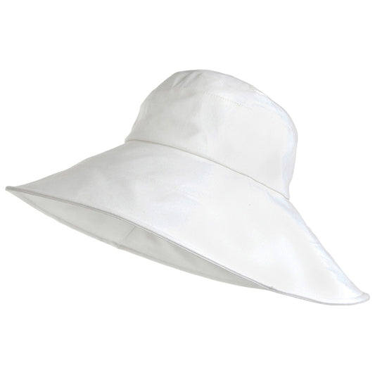 sur la tête Monaco Packable Sun Hat - White