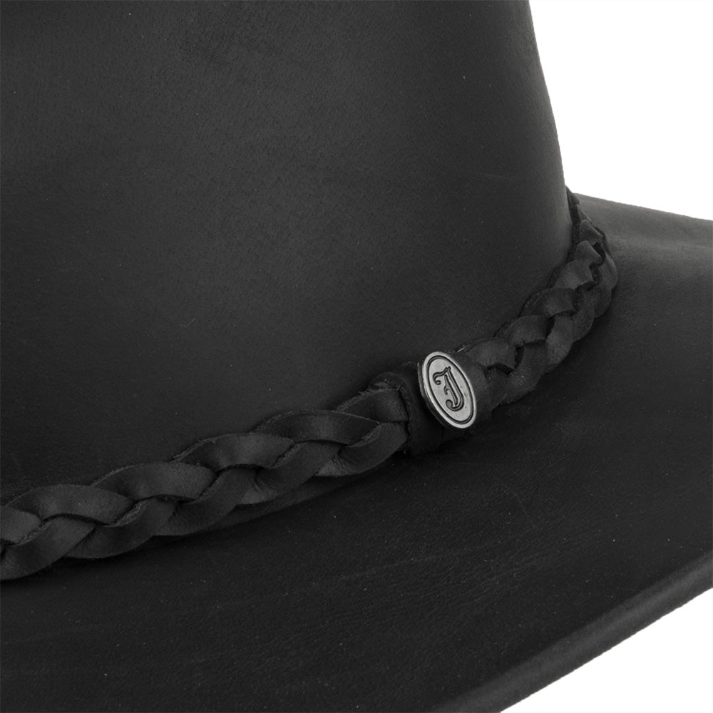 Jaxon & James Buffalo Leather Cowboy Hat - Black