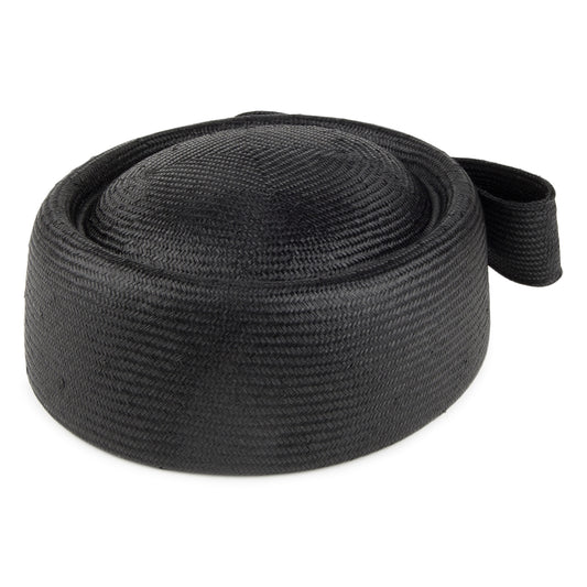 Whiteley Hats Jackie O Straw Pillbox Hat - Black