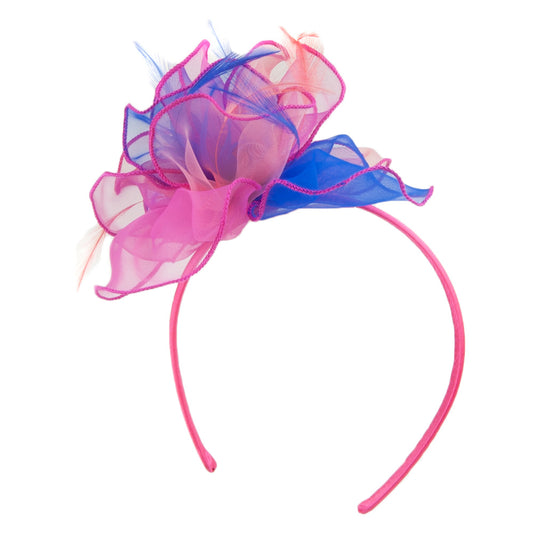 Scala Hats Organza Fascinator - Fuchsia