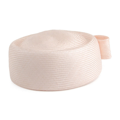 Whiteley Hats Jackie O Straw Pillbox Hat - Pink