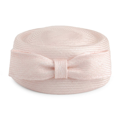Whiteley Hats Jackie O Straw Pillbox Hat - Pink