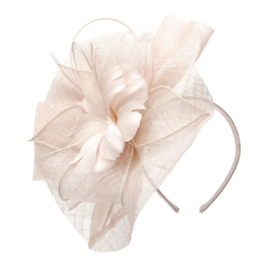 Jane Anne Designs Satine Fascinator - Ivory-Silver